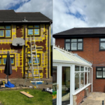 uPVC doors and windows resprayed to a neutral spray paint colour in the UK by spray city, UK's leading spray painting experts